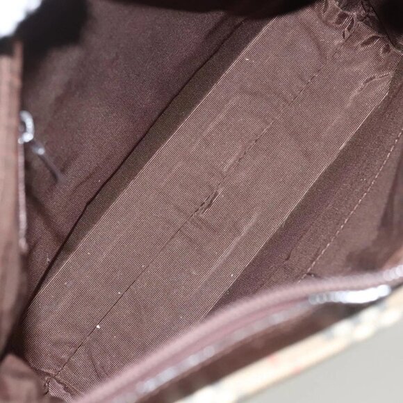 BURBERRY Nova Check Tote Bag Canvas Beige Silver Auth BA2880 - Picture 10 of 16